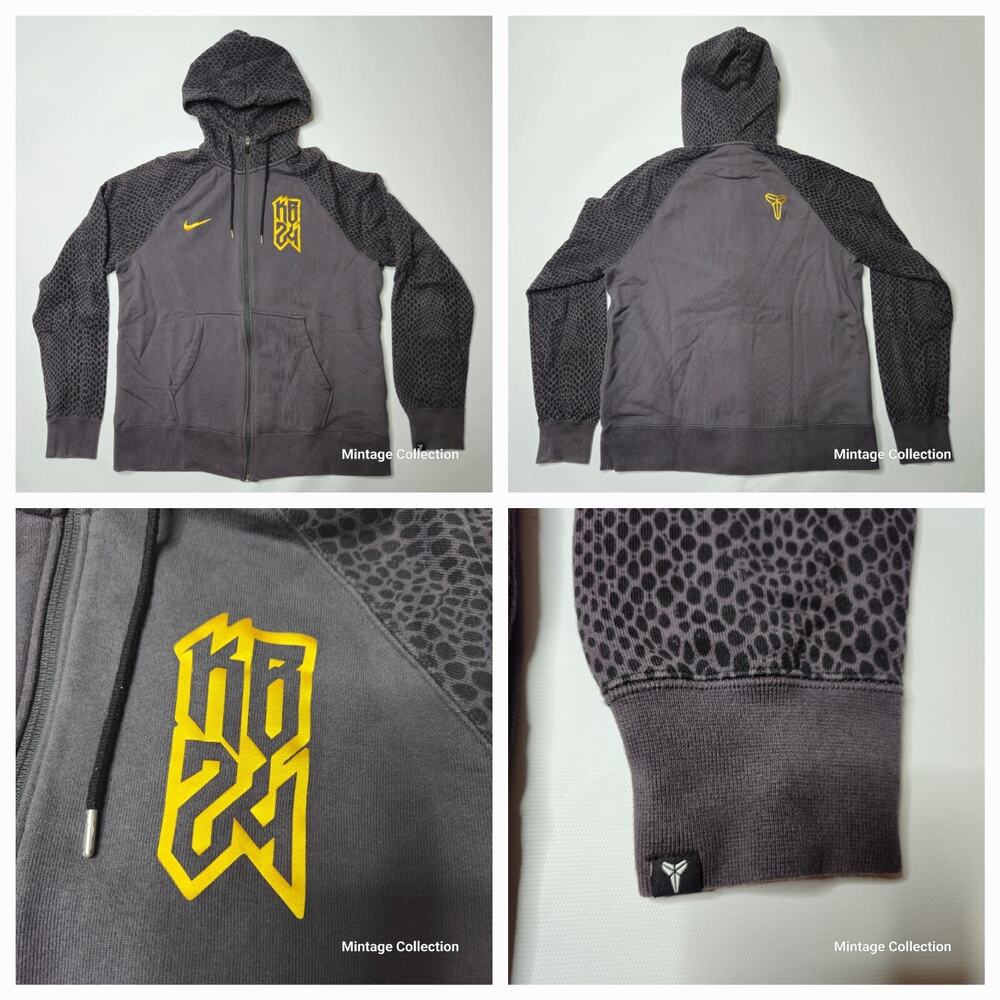 Nike Kobe Mamba Snake Skin KB 24 Gray Hoodie Men's Adult L
